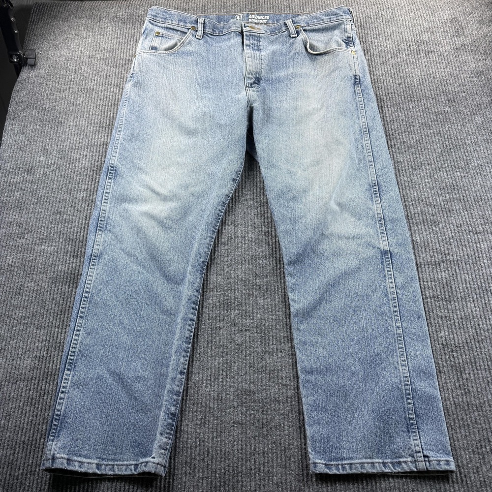Wrangler Advanced Comfort‎ Jeans Mens 40x30* Light Wash Straight Denim Casual